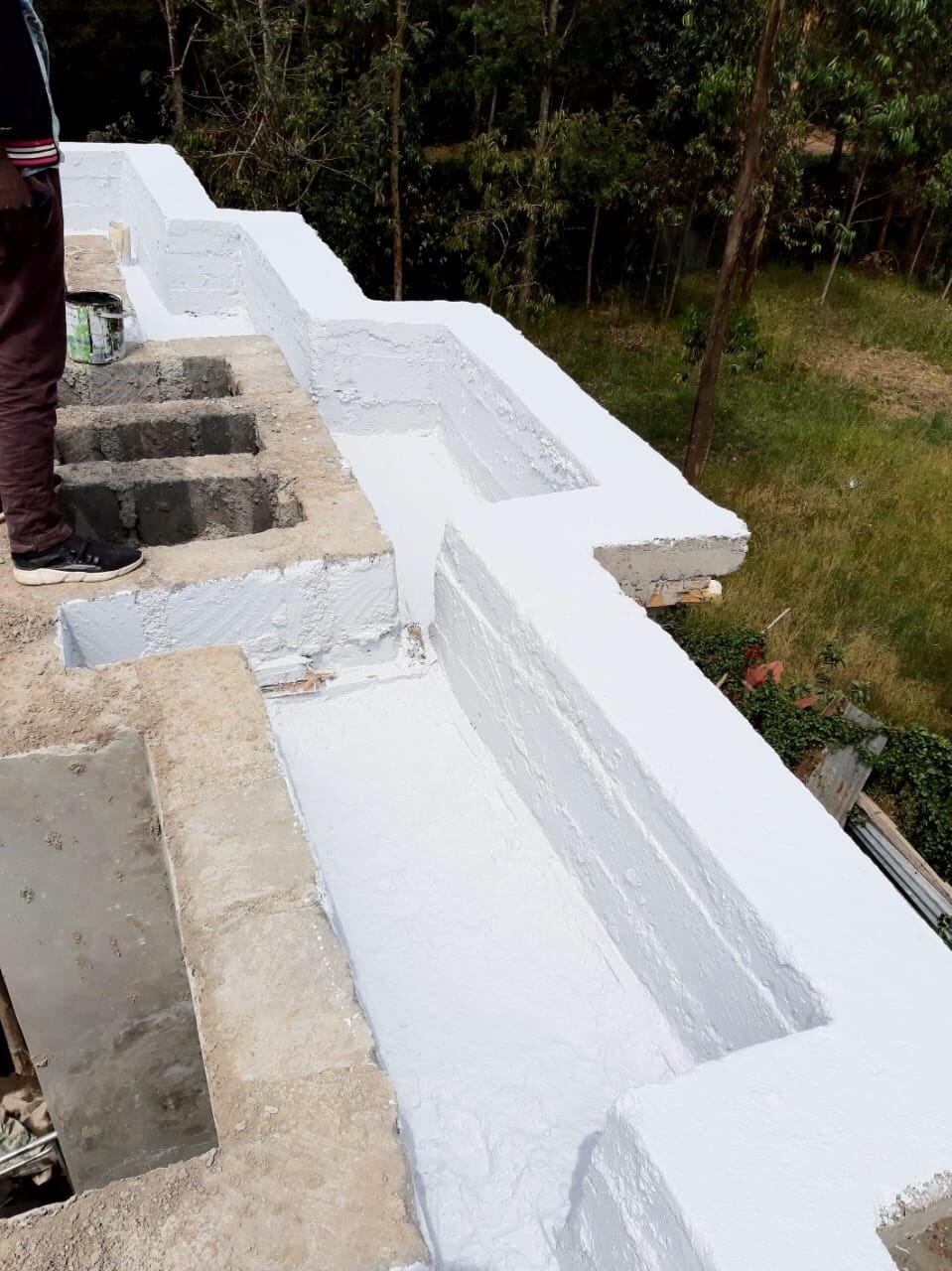 Rooftop parapet waterproofing, residential property