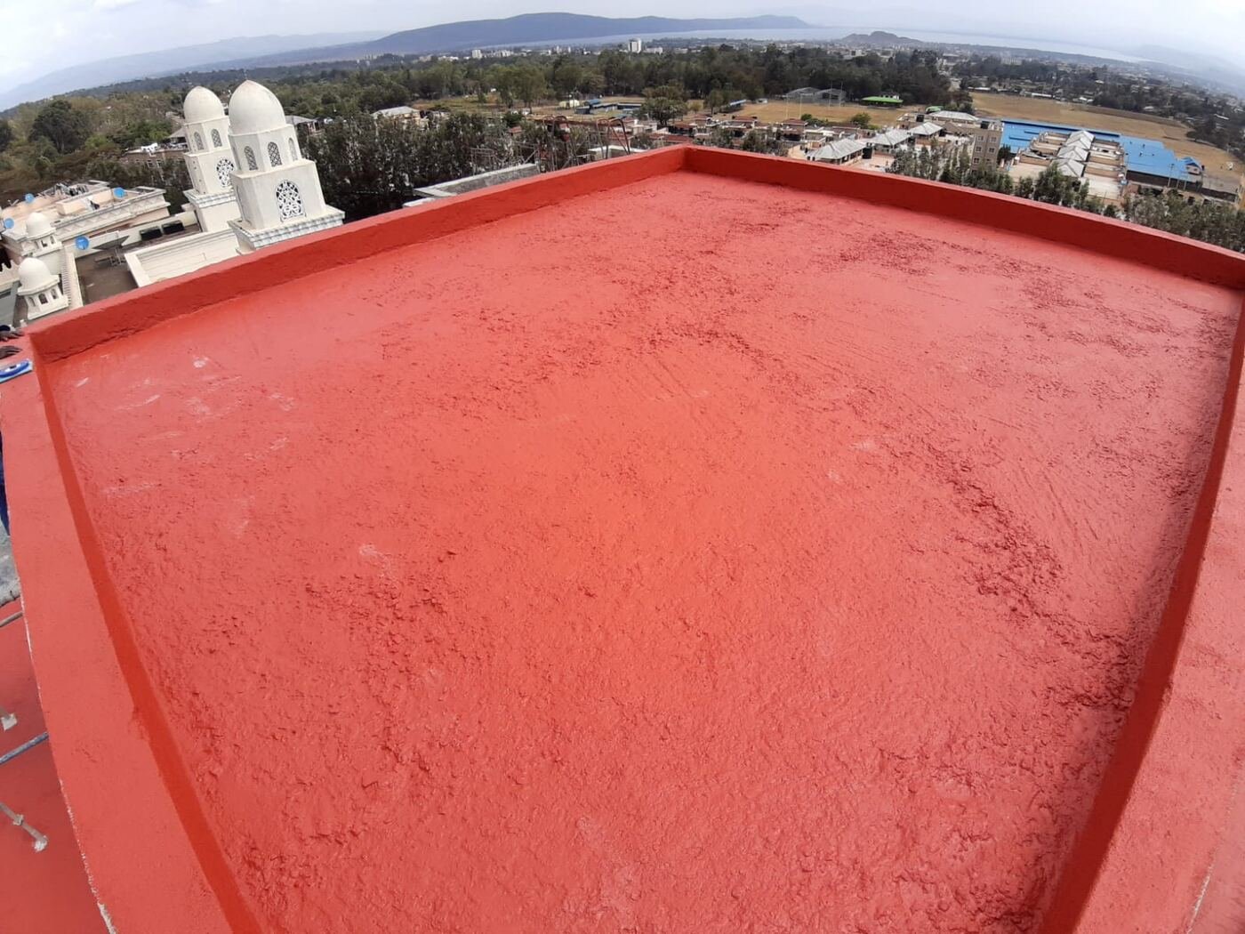 Rooftop slab waterproofing overlooking Lake Victoria, Kisumu