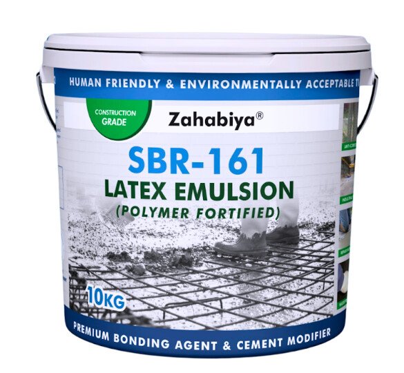Zahabiya SBR-161 latex emulsion 10kg bucket, polymer fortified bonding agent